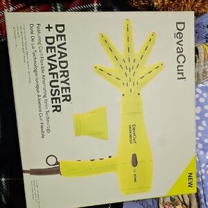 DevaCurl DevaDryer with Hand-Shaped Diffuser in Bright Yellow